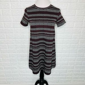 ZARA Stripe Short Sleeve Knit Dress Size Medium